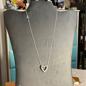 Elegant Silver Heart Necklace